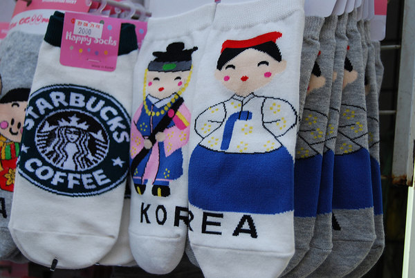 Calcetines de un puesto de Insa-dong