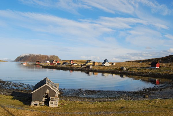 Casas de colores en Laponia Noruega