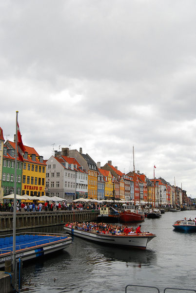 El canal de Nyhavn en Copenhague