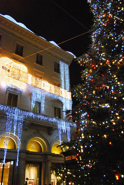 Escaparate de Fendi en Roma en Navidad