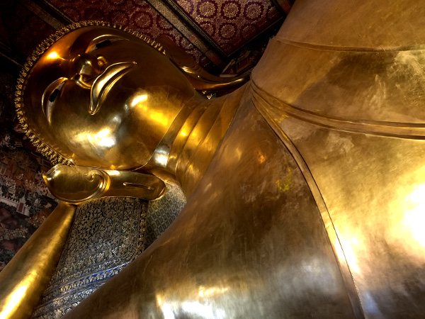 Fotos de Bangkok, cuerpo Buda Reclinado