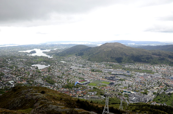 Vistas de Bergen desde el Monte Ulriken