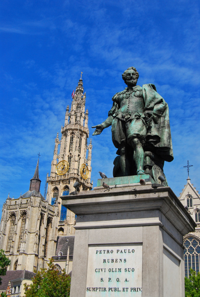 Fotos de Flandes, estatua de Rubens en Amberes