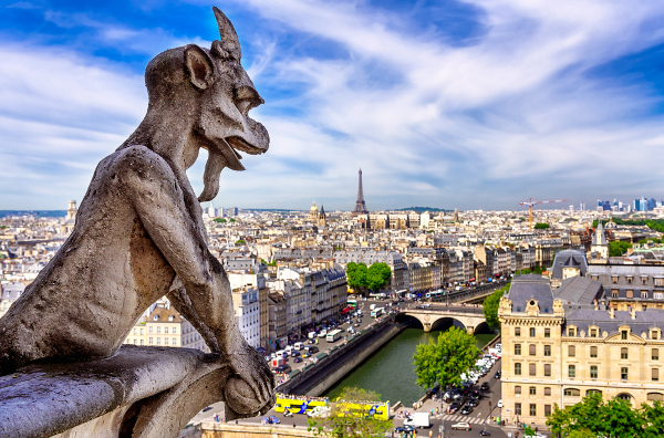 Fotos de Paris, gargola en la Catedral de Notre Dame