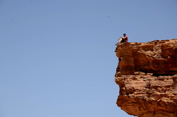 Fotos de Wadi Rum, Jordania - Alfonso en la roca