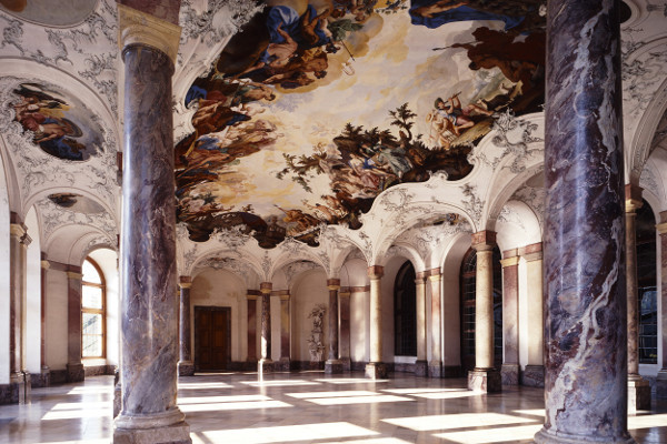 Fotos de la Residencia de Wurzburgo, sala y columnas