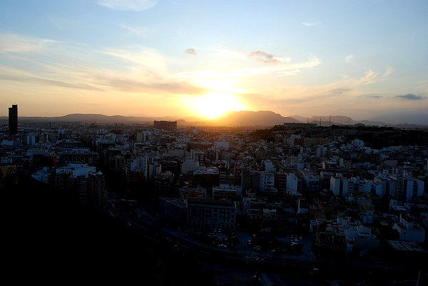 Pictures of Alicante, sunset