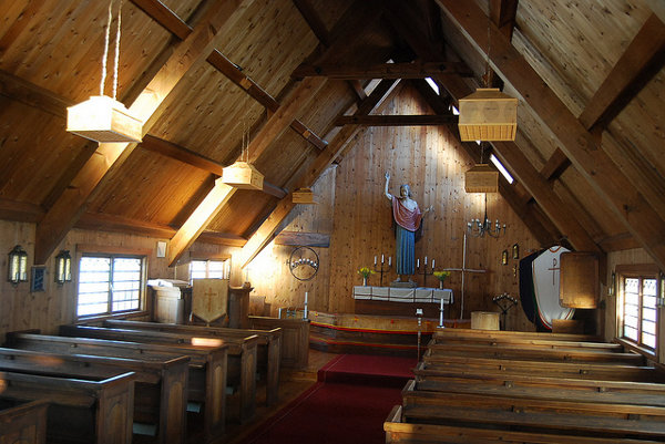 Iglesia de Nikkaluokta en Laponia