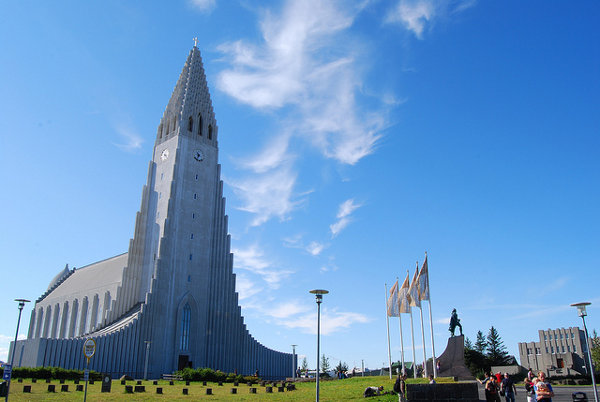 Reykjavik cathedral that seems made of Legos