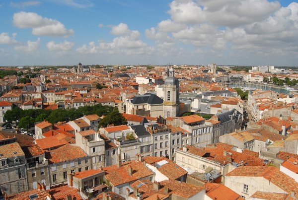 Vistas de La Rochelle desde la torre de La Lanterne