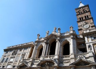 Fotos de Roma, fachada de la Basilica de Santa Maria Maggiore