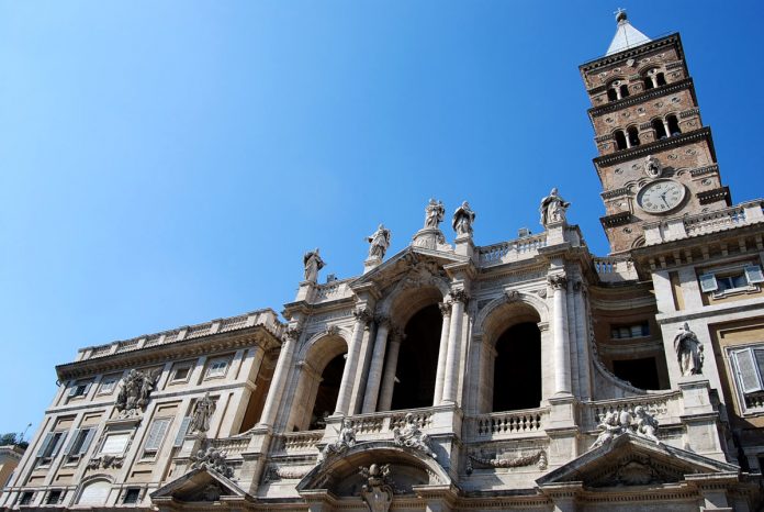 Fotos de Roma, fachada de la Basilica de Santa Maria Maggiore