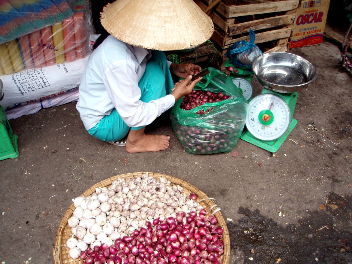 Mercado de Dong Ba en Hue, Vietnam