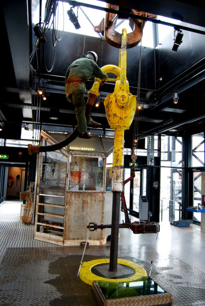 Simulación de extracción en el museo del petróleo de Stavanger