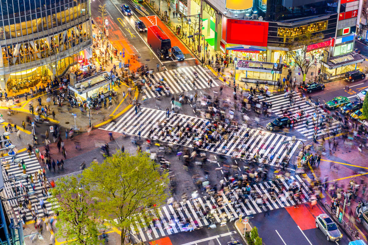 Fotos de Tokio en Japon, cruce de Shibuya