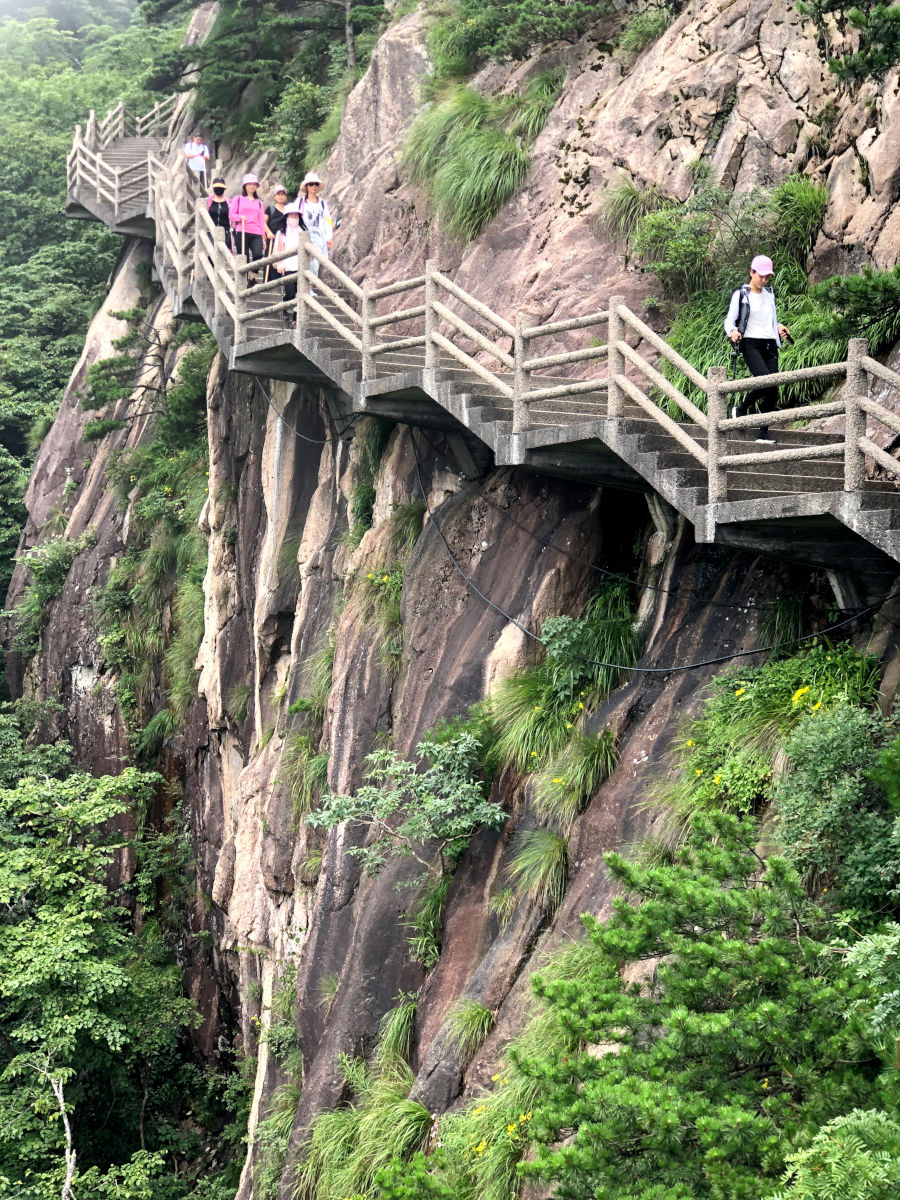 Escaleras de la Montaña Amarilla, Huangshan en China
