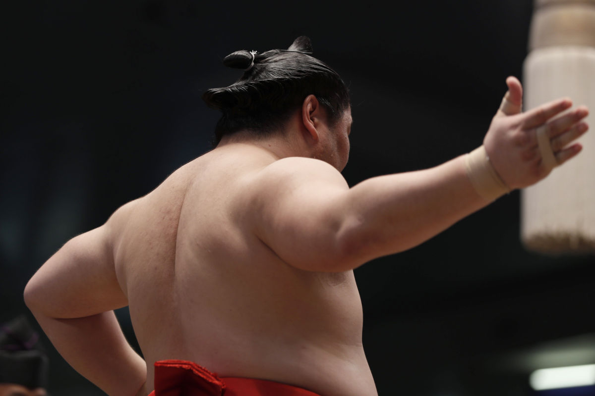Torneo de sumo de primavera en Osaka, Japon