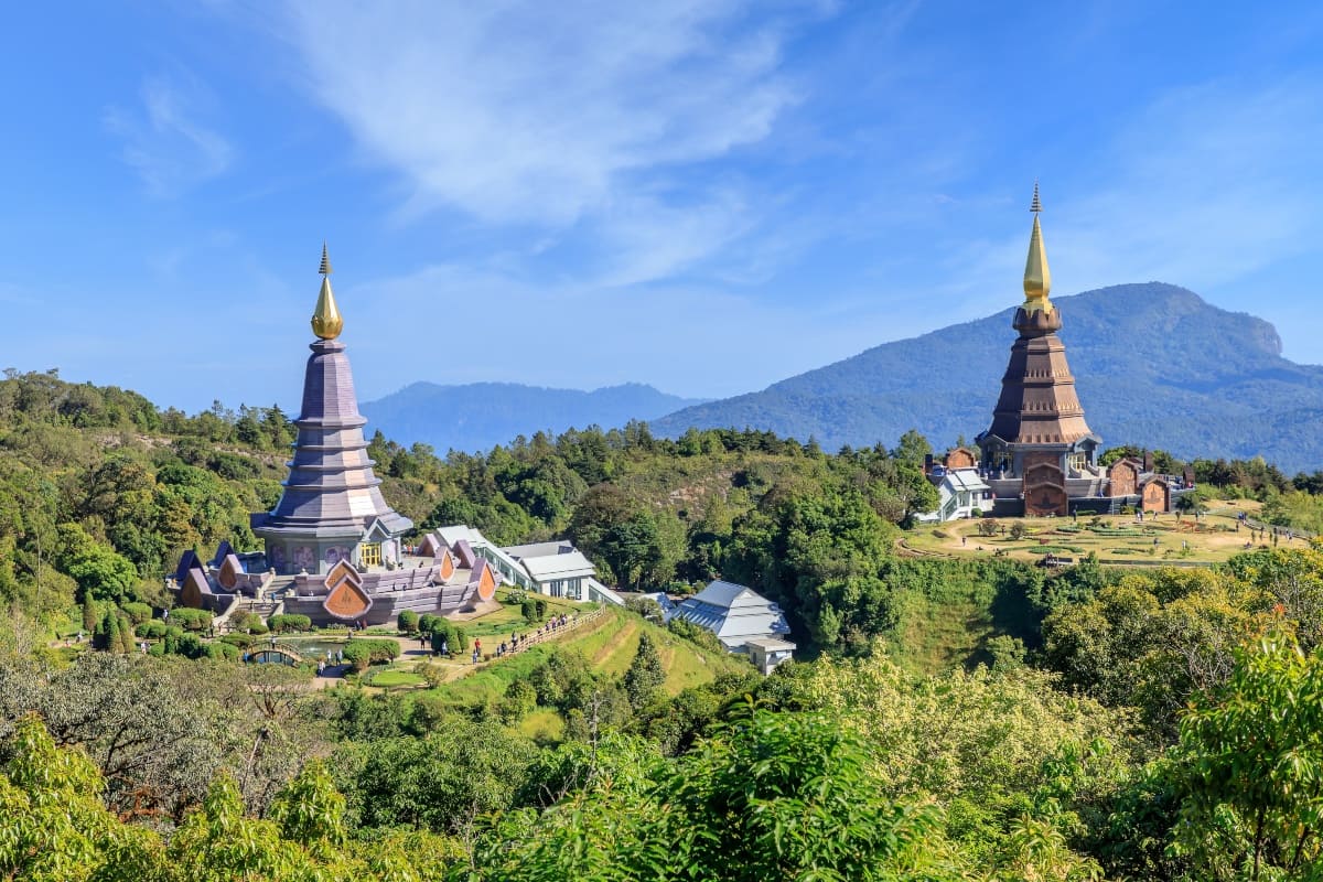 pagodas kew mae parque natural de doi inthanon tailandia