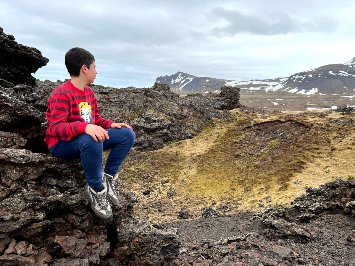 Visitar el crater Saxhóll con niños