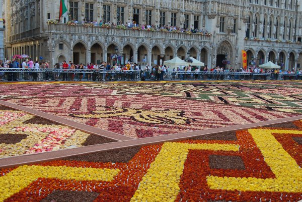 Alfombra de flores en la Grand Place de Bruselas