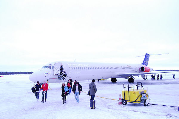 Aterrizando en el Aeropuerto de Kiruna