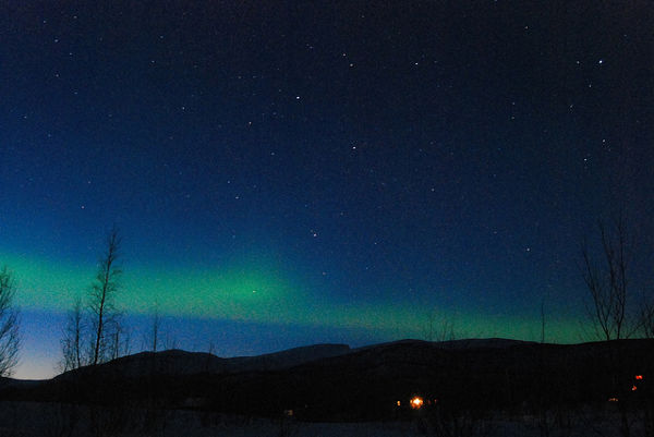 aurora boreal desde nikkaluokta
