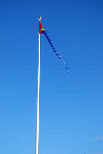 Bandera sami en Nikkaluokta