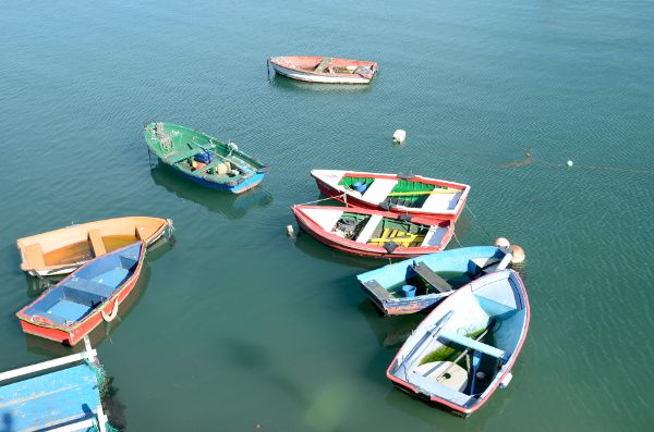 Barcas de pescadores en Santurtzi