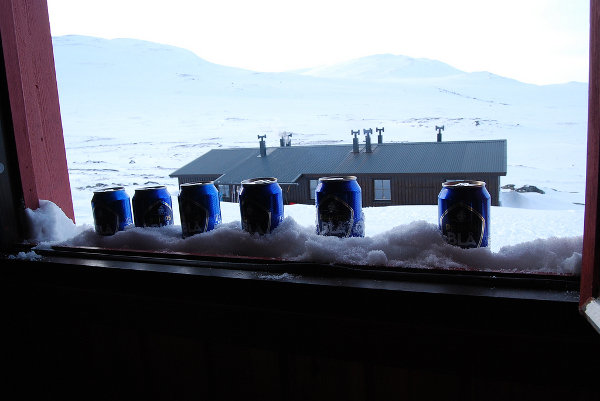 Cerveza Pripps Blå a temperatura ambiente