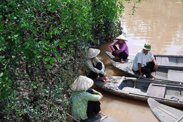 Descansando en el Delta del Mekong