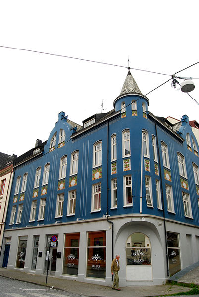 Edificio Art Noveau en Alesund, Noruega