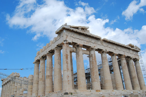 El Partenón de Atenas y sus andamios