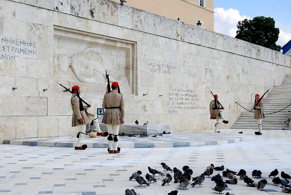Fotos de Atenas en Grecia, Cambio de guardia de los Evzones