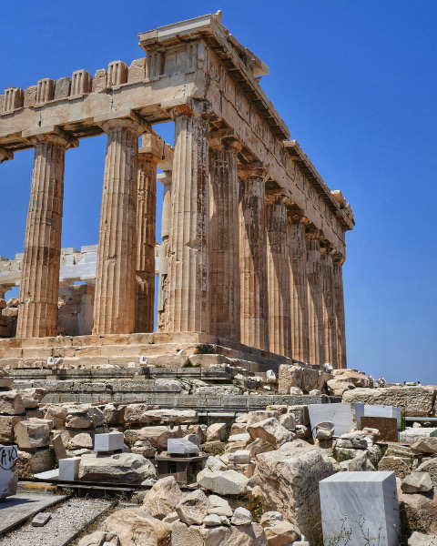 Fotos de Atenas en Grecia, Partenon vertical