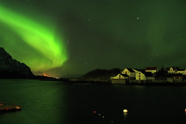 Fotos de Auroras Boreales en Noruega, Henningsvar en Lofoten