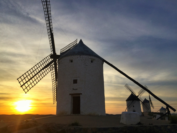 Fotos de Castilla La Mancha, atardecer molinos Consuegra