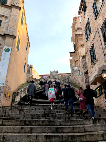 Fotos de Dubrovnik en Croacia, escalera walk of shame