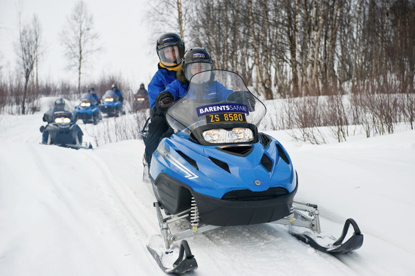 Fotos de Laponia Noruega, safari con motos de nieve