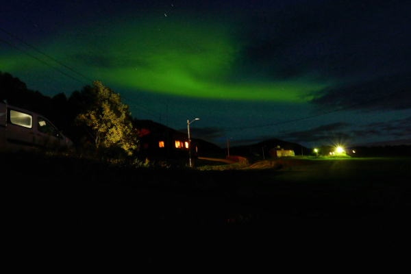 Fotos de Noruega Artica, aurora boreal en Elgsnes Gard