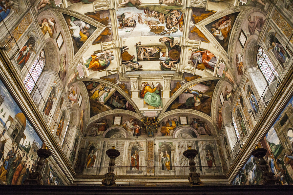 Fotos de Roma, la Capilla Sixtina en los Museos Vaticanos