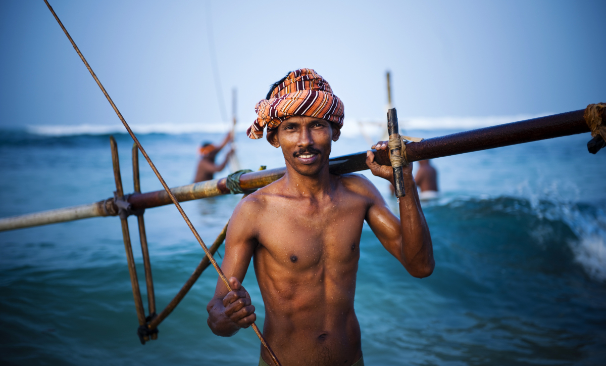 Fotos de Sri Lanka, pescadores zancudos