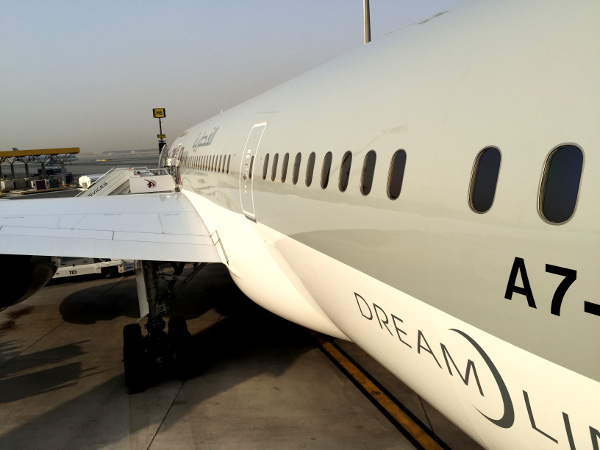 fotos de tailandia, avión de qatar airways