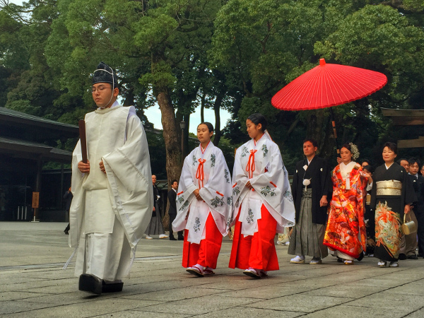 Fotos de Tokio, ceremonia en el Meiji Jingu
