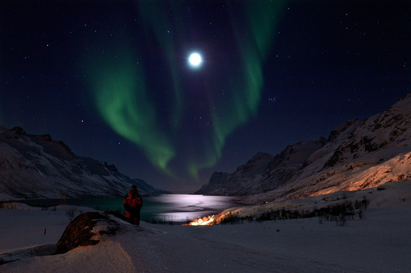 fotos de tromso en laponia noruega, aurora boreal