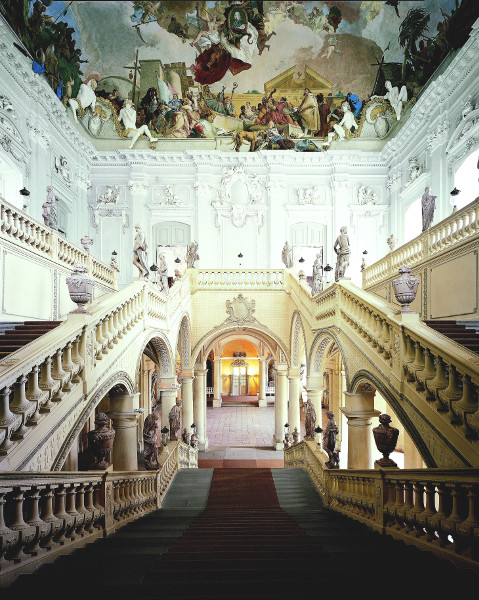 fotos de la residencia de wurzburgo, escalinata