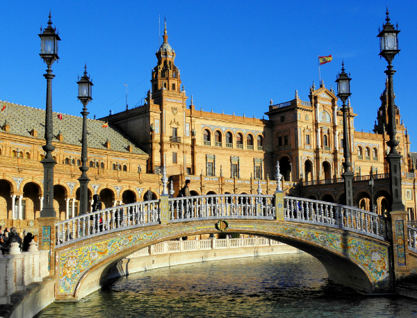 Fotos de los lugares más populares de España, Plaza de España en Sevilla