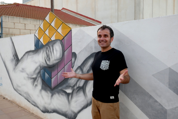 Fotos del Mar Menor en Murcia, Street art El trapecista