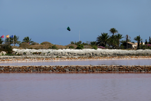 Fotos del Mar Menor en Murcia, charcas rosas de sal