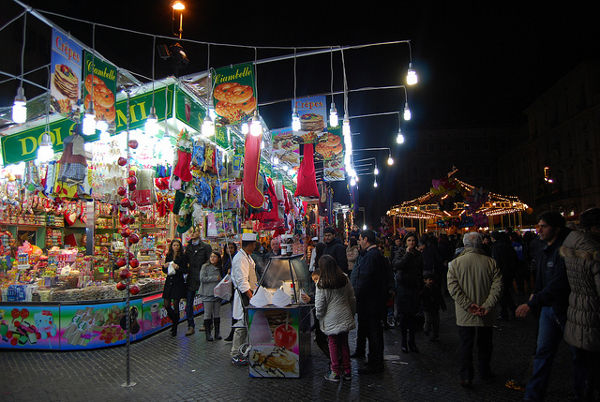 Mercadillo navideño en Piazza Navona
