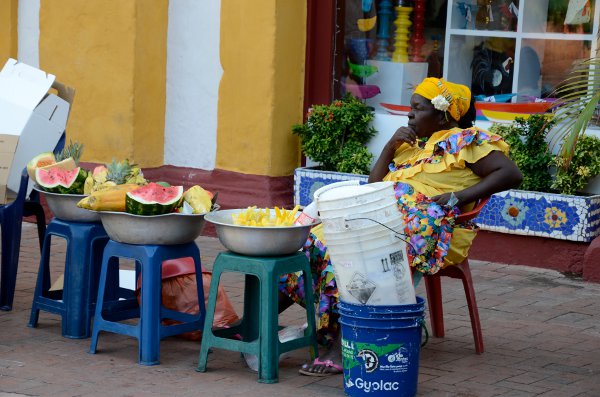Palenquera en Cartagena de Indias